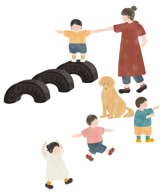 遊んでいる子どもたち